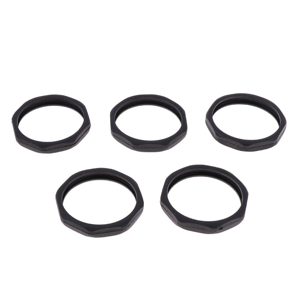 Perfk 5 Pieces Microphone Slip Microphone Protection Ring Microphone Accessories 3 Colors Black -