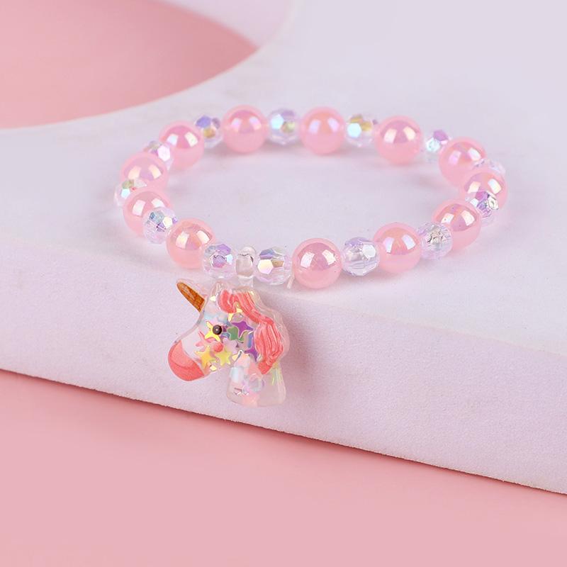 5pcs Rainbow Unicorn Colorful Beads Bracelet Kids Birthday Party Favors for Guest Goodie Bag Pinata Filler Girls Christmas Gift