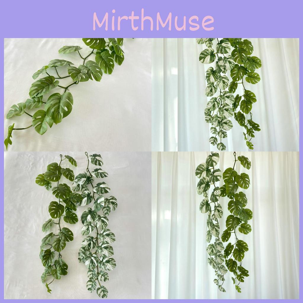 12m Monstera Leaf Vine Hanging Decoration For Living Room Background Wall
