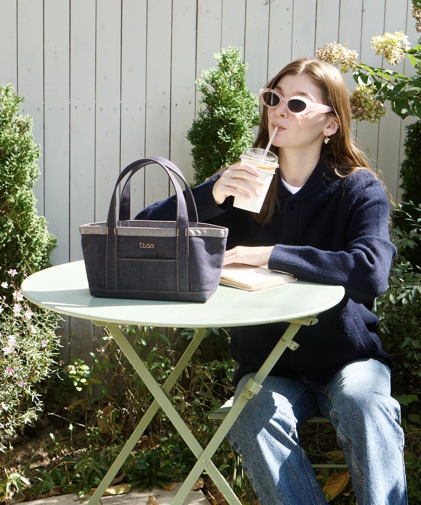 Ttaa Logo Stitch Mini Tote Navy