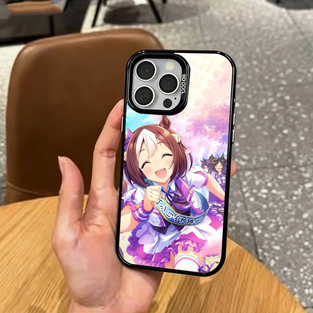 CUTE S-Special Week Phone Case For iPhone17,16,15,14,13,12,11 Plus,Pro Max Colored Silver Plated Inside Cover