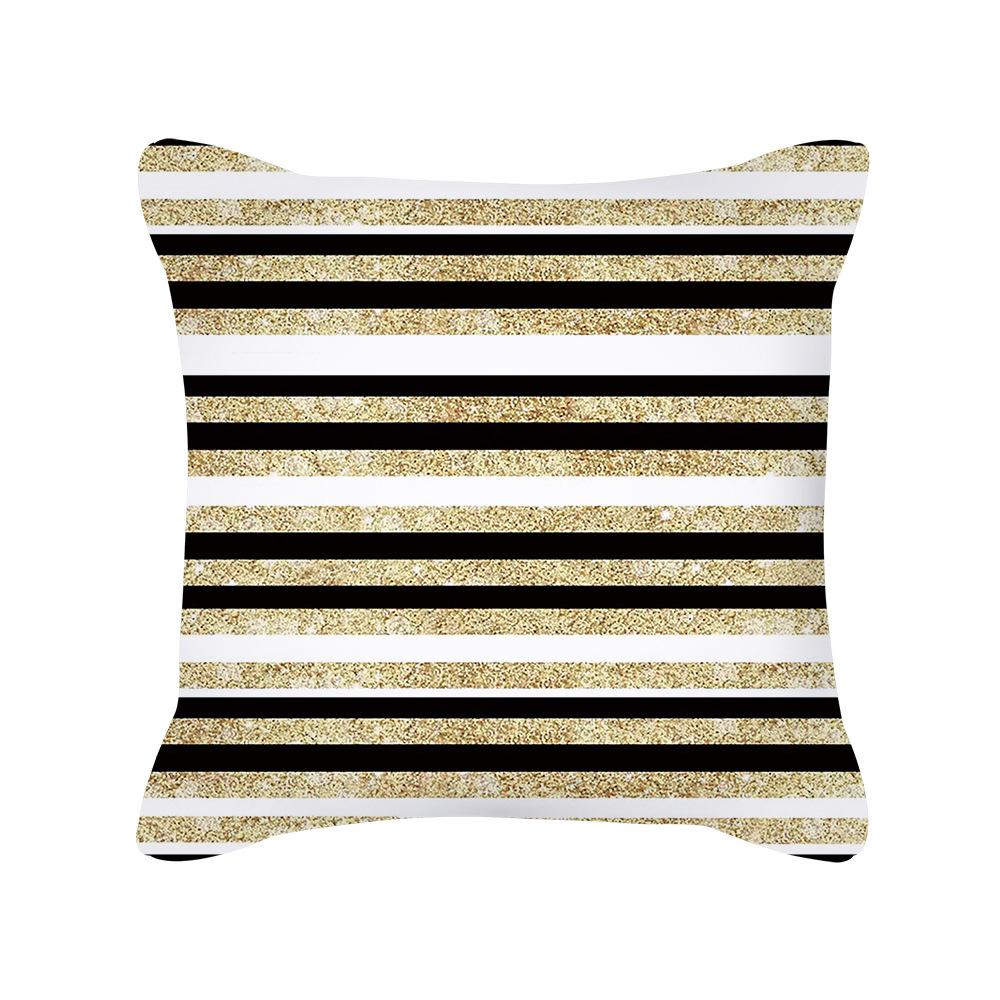 Nordic Golden Geometric Love Print Sofa Interior Decoration Square Pillow Cushion Cover New Style
