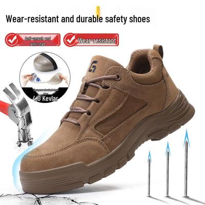 Men's Winter Safety Shoes: Anti-Smash, Anti-Puncture, Wear and Odor-Resistant, Breathable, Solid Sole for Construction Use.