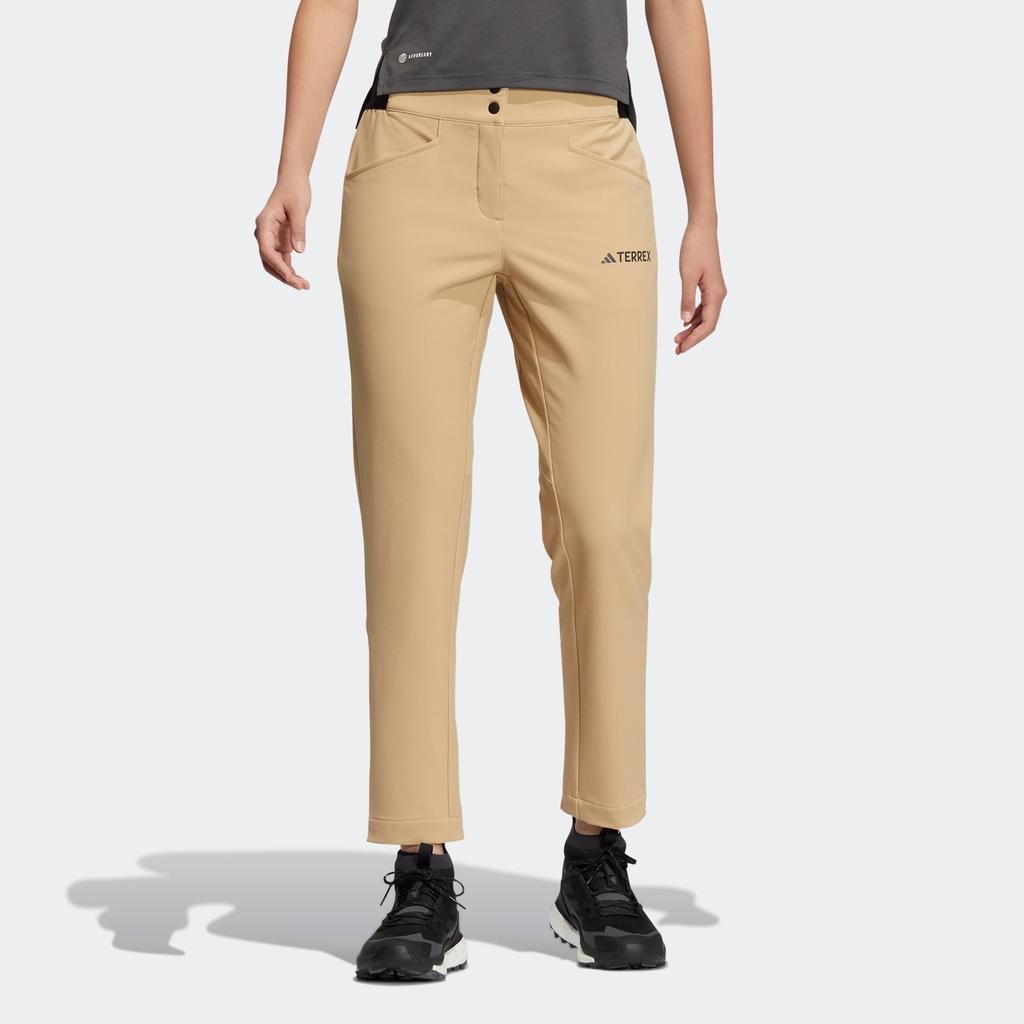 Adidas Solid Color Logo Print Outdoor Sports Pants Men Bottoms Light-Khaki IC8000