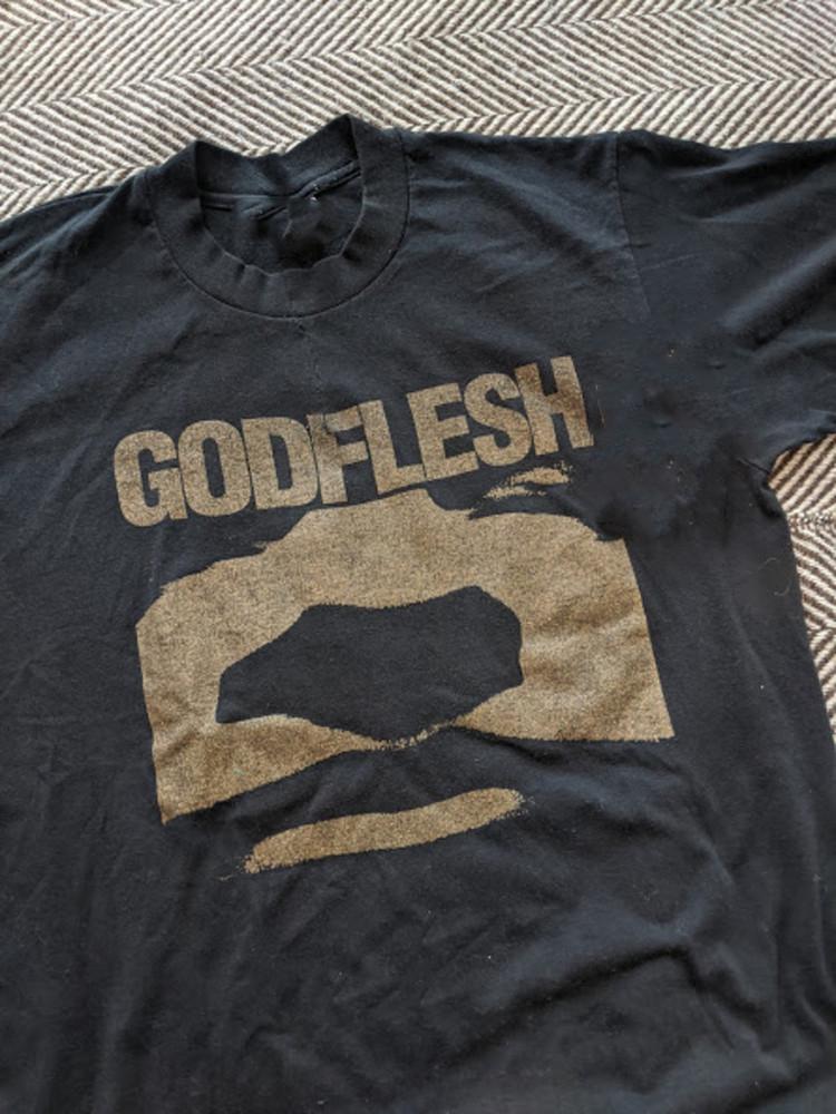 Черная футболка Godflesh Хлопок Полный размер Унисекс S-5XL Унисекс Футболка M