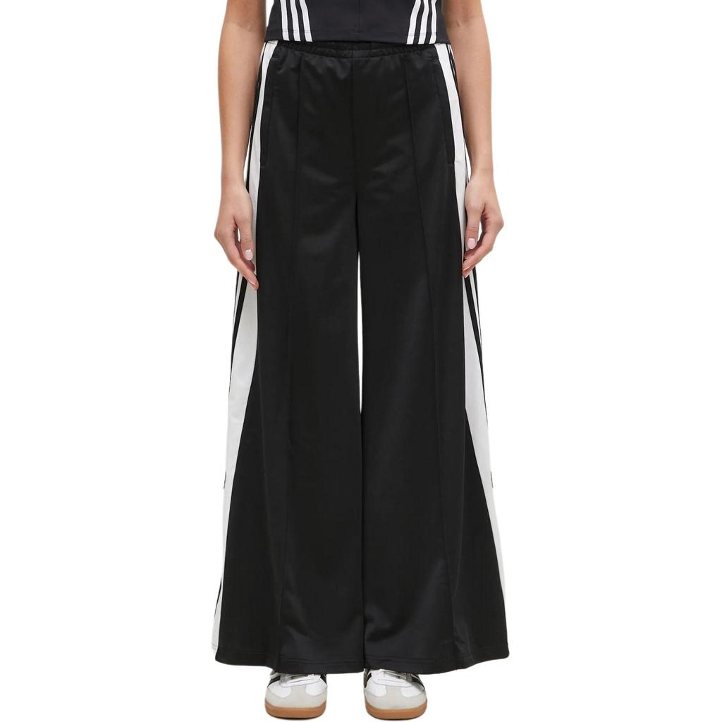 adidas Originals Adicolor Ss24 Adilenium Pantaloni Sportivi Retrò Oversize con Bottoni Laterali Maglia Larga Pantaloni da Donna Neri JM9271