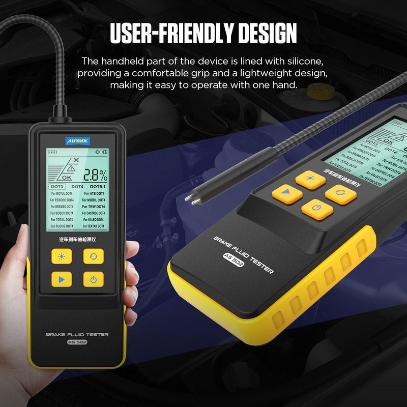 Newest  Manual Auto Diagnostic Testing Tool Quality Detector Digital Brake Fluid Tester Draper Moisture Content Test for  Cars