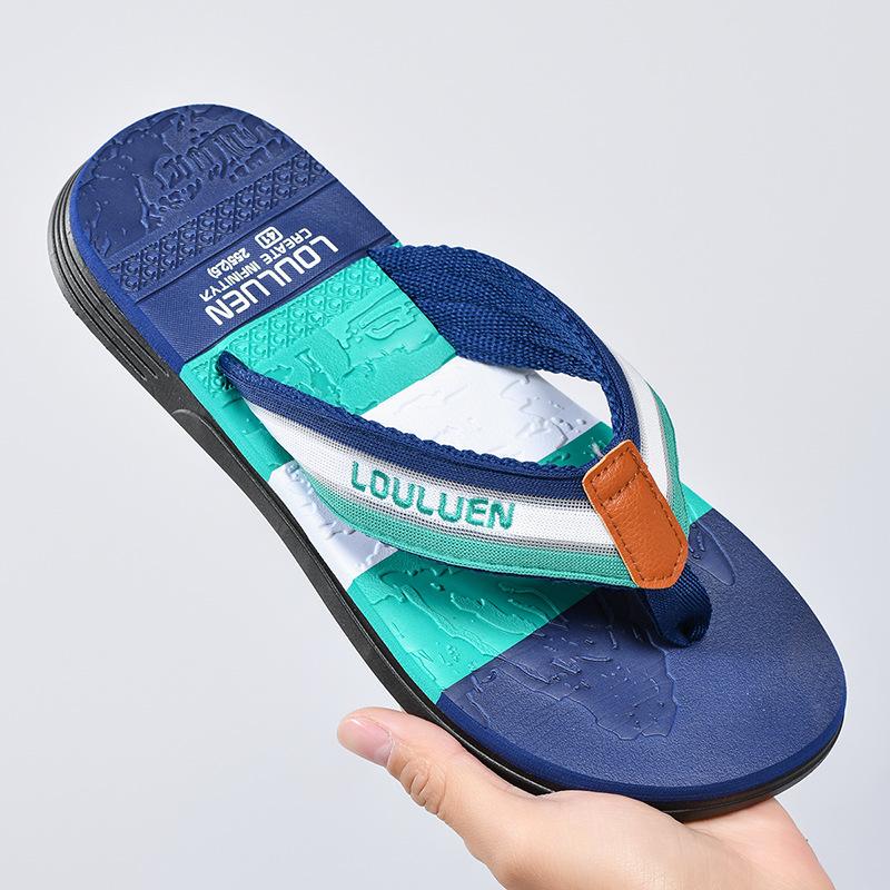 Summer New Flip-flops Men's Non-slip Soft-soled Beach Shoes EVA Pinch Slippers Ins Trendy Men's Sandals