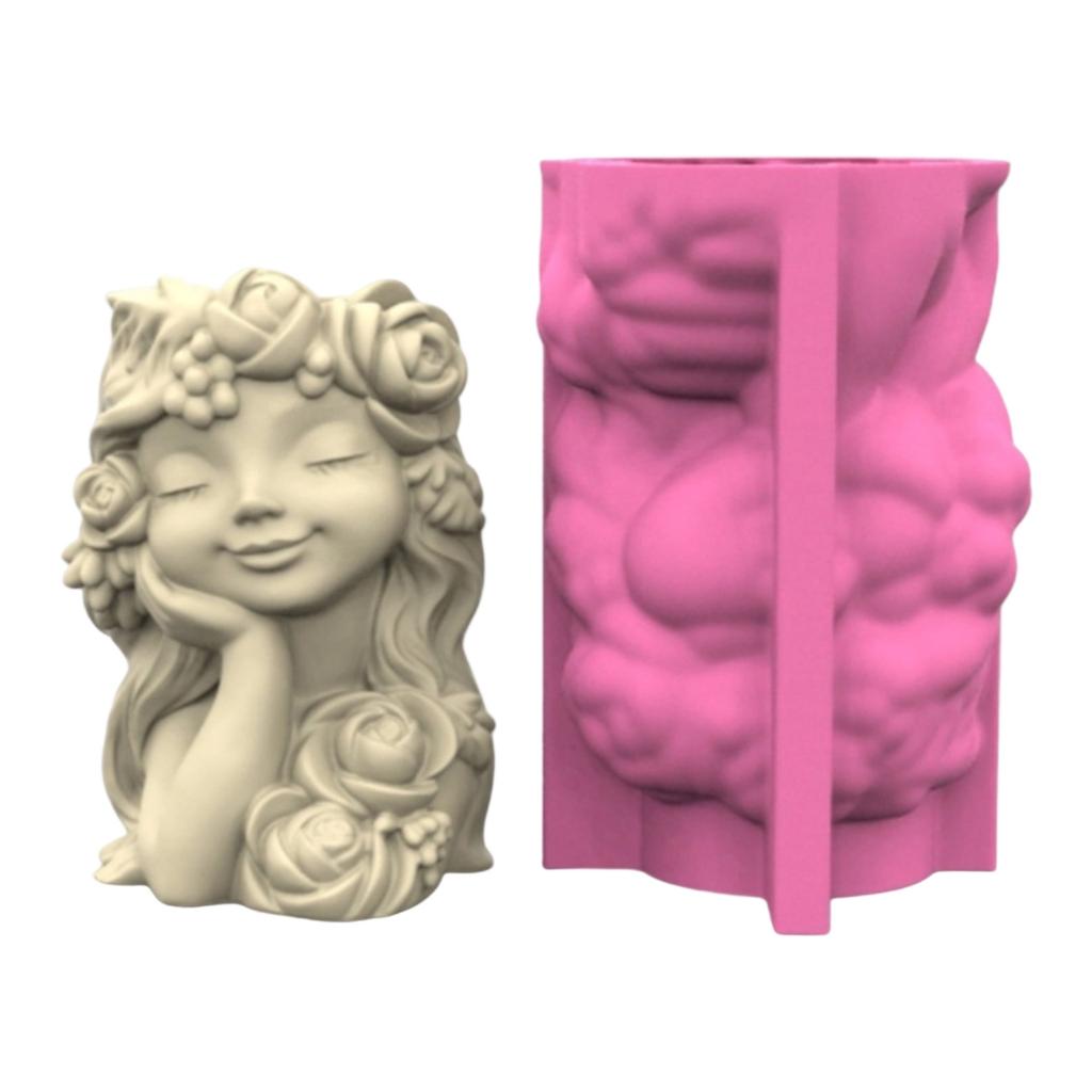 Elegant Planter Silicone Mold For DIY Crafts Resin Cement Gardening Decoration Creative Handmade Flowerpot Design