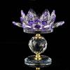 Teelichthalter aus klarem Glas mit Lotusblüte, Kerzenständer mit Glassockel, Kerzenleuchter für Zuhause, Party-Dekoration, Esszimmer-Ornament