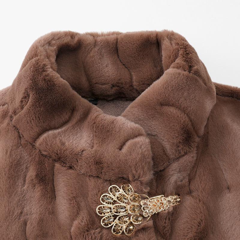 Fashion Atmosphere Fur One Long Lady Mink Grass Coat Female Korean Version Long-sleeved Winter Coat Winter Jacket Women