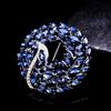 Elegant Retro Crystal Brooch: Versatile European & American Design for Women's Suits