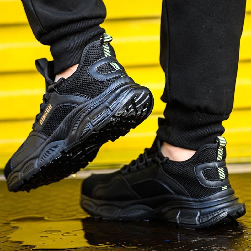 Lightweight Work Sneakers Safety Shoes Men Anti-Smash Anti Puncture Indestructible Shoes Work Boots Protection Shoes Non-Slip