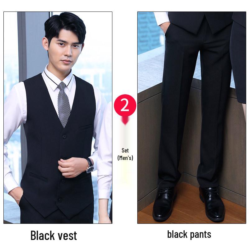 Unisex Professional Vest for Flight Attendants and Hotel Receptionists - Summer Work Uniform