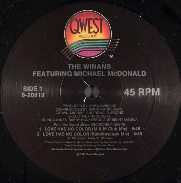 Виниловая пластинка WINANS MICHAEL MCDONALD Love Has No Color 020819 Qwest Records 1987 США SoulFunk Б/у