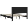 LED Light Strip Bed Frame Black 120 X 190 Cm Faux Leather