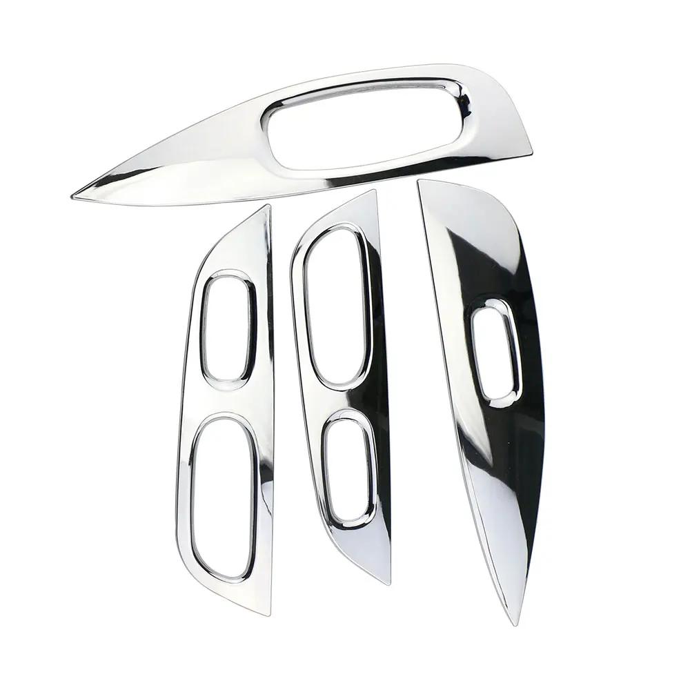ABS Chrome Door Window Switch Panel Cover Trim Frame for Nissan X-trail Xtrail T32 Rogue 2014 - 2020 LHD Armrest Hoods 4Pcs/Set