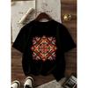 European sizes Round Neck T-Shirt, Summer Casual Comfortable Athletic Fashion Girls' Clothing, Slavic Ethnic Style