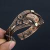 Bird Eye Jasper Gemstone Pure Copper Wire Wrapped Handmade Cuff/Bangle Jewelry
