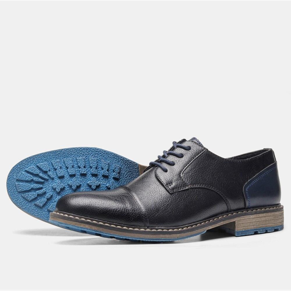 Chaussures Derby rétro pour hommes, chaussures en cuir décontractées pour hommes