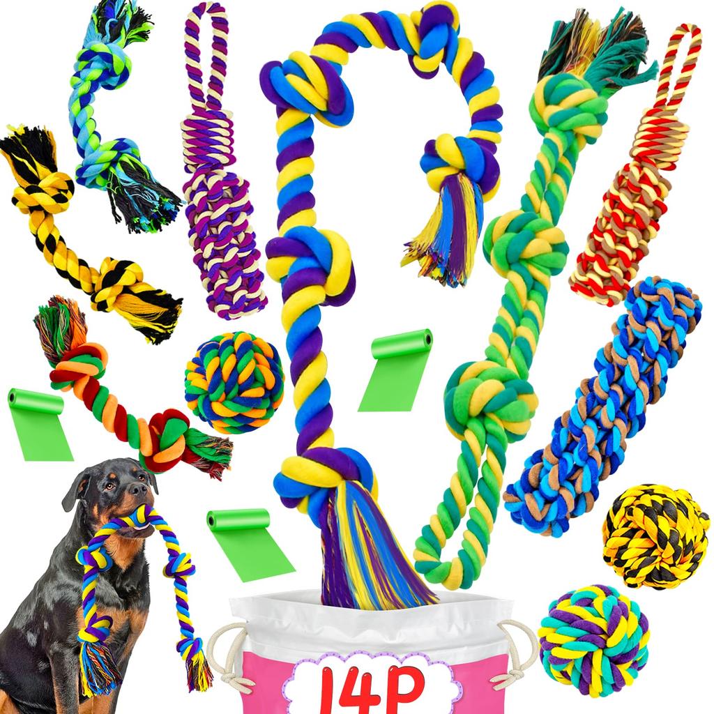 XL Aggression Chewing Dog Chewing Toys for Large Aggression Chewing Tough Unbreakable Dog Durable Puppy Chew Toys for Heavy Duty Cotton Dog Rope Toys