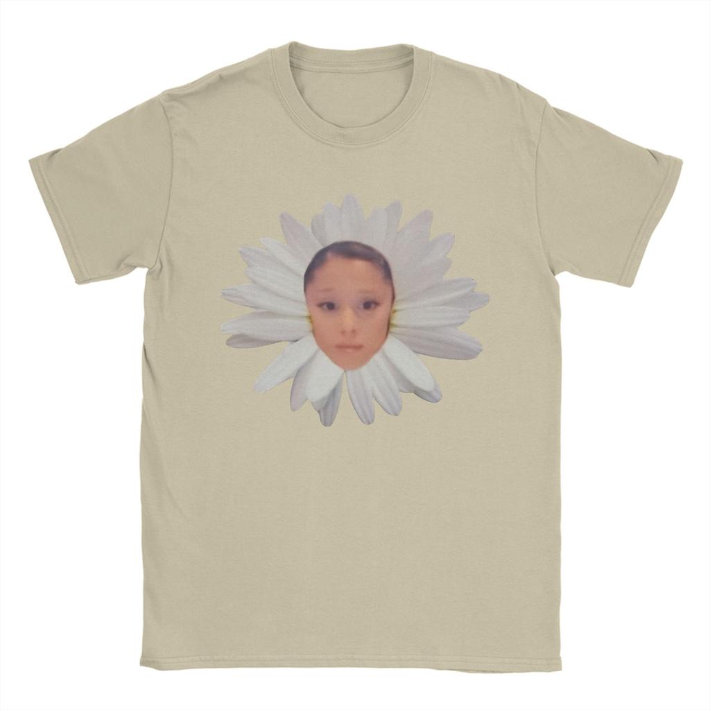 Ariana Grande Petal Album Flower Big Face T Shirt Unisexs Vintage Cotton T Shirts Beach Oneck Harajuku Tee Shirt Big Size Tops