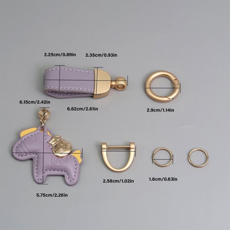 Fashionable Textured Key Pendant Horse Shape Multifuntional Accessory Everyday Use Key Jewelry Suitable for Keys Bags