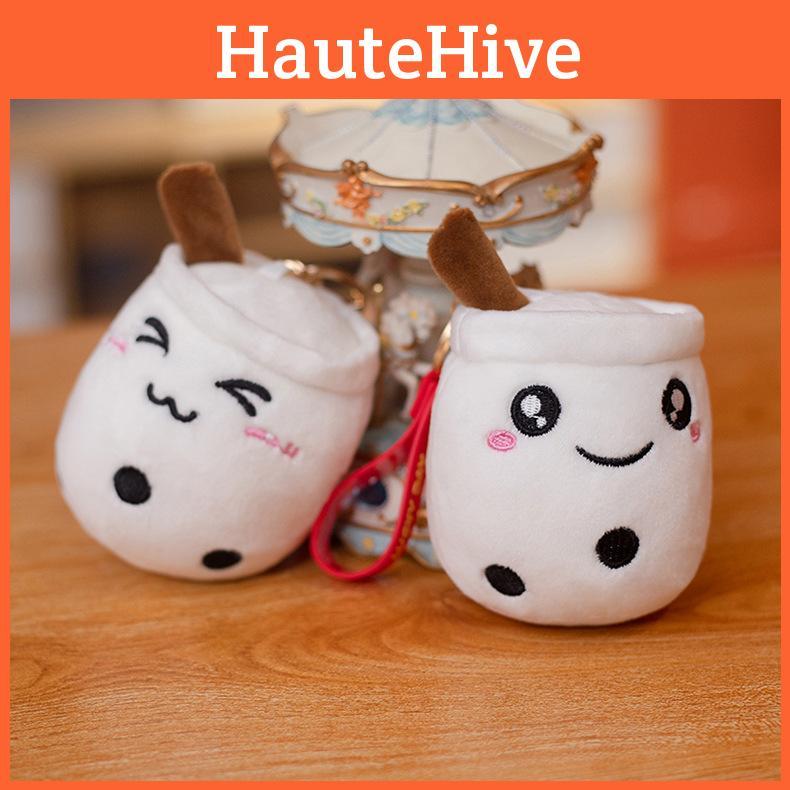 Tea Milk Cup Plush Keychain Cute Bag Pendant Cartoon Doll Kids Gift Birthday