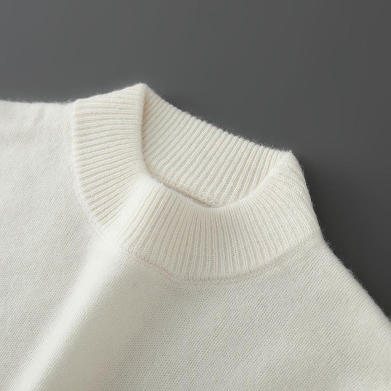 

Чоловічий светр 100% чиста вовна, з напіввисоким коміром, Business Casual, Теплий зимовий трикотаж L (135-150 lbs)