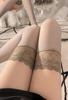 TOMOTHY Glossy Stockings with Sexy Shiny Gray Knee-High Stockings, Garters, Pantyhose,