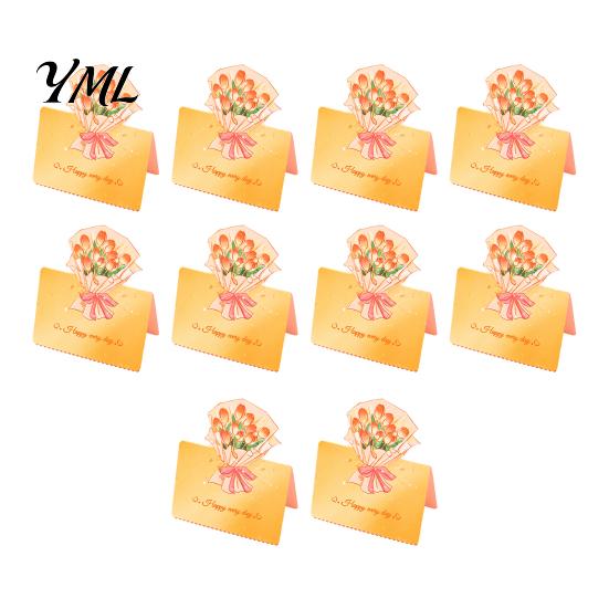 Foldable Note Cards 10Pcs 3D Bouquet Greeting Card, Thank You Best Wishes Card Folding Floral for Mother's Day Father's Birthday