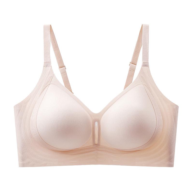 Traceless Ultra-thin Ice Silk Soft Support Gathering Anti-sagging Breast No Steel Ring Pull Bra
