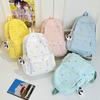 Student schoolbag cute print Japanese casual versatile backpack junior high school lightweight burden reduction large capacity backpack