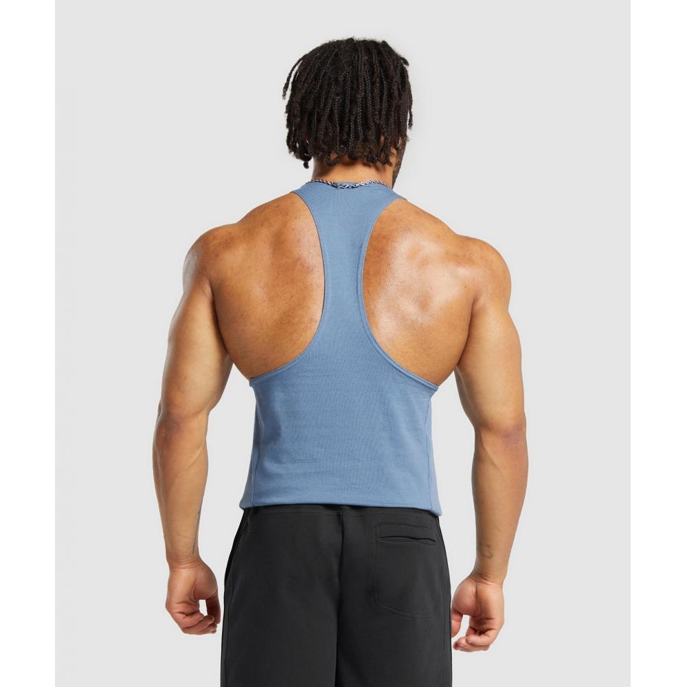 Gymshark React Stringer Faded Blue A2a9b Ucmg