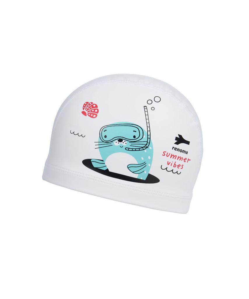 Lenomasuyeongbog Kids' Sea Otter Pu Swim Cap White Ro-Rc2E054-Wh
