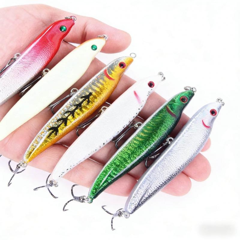 Lure Bait Long Casting Sinking Pencil9.5cm16g6No. Hook with Upturned Mouth, Specially Designed for Freshwater and Sea Fishing, H
