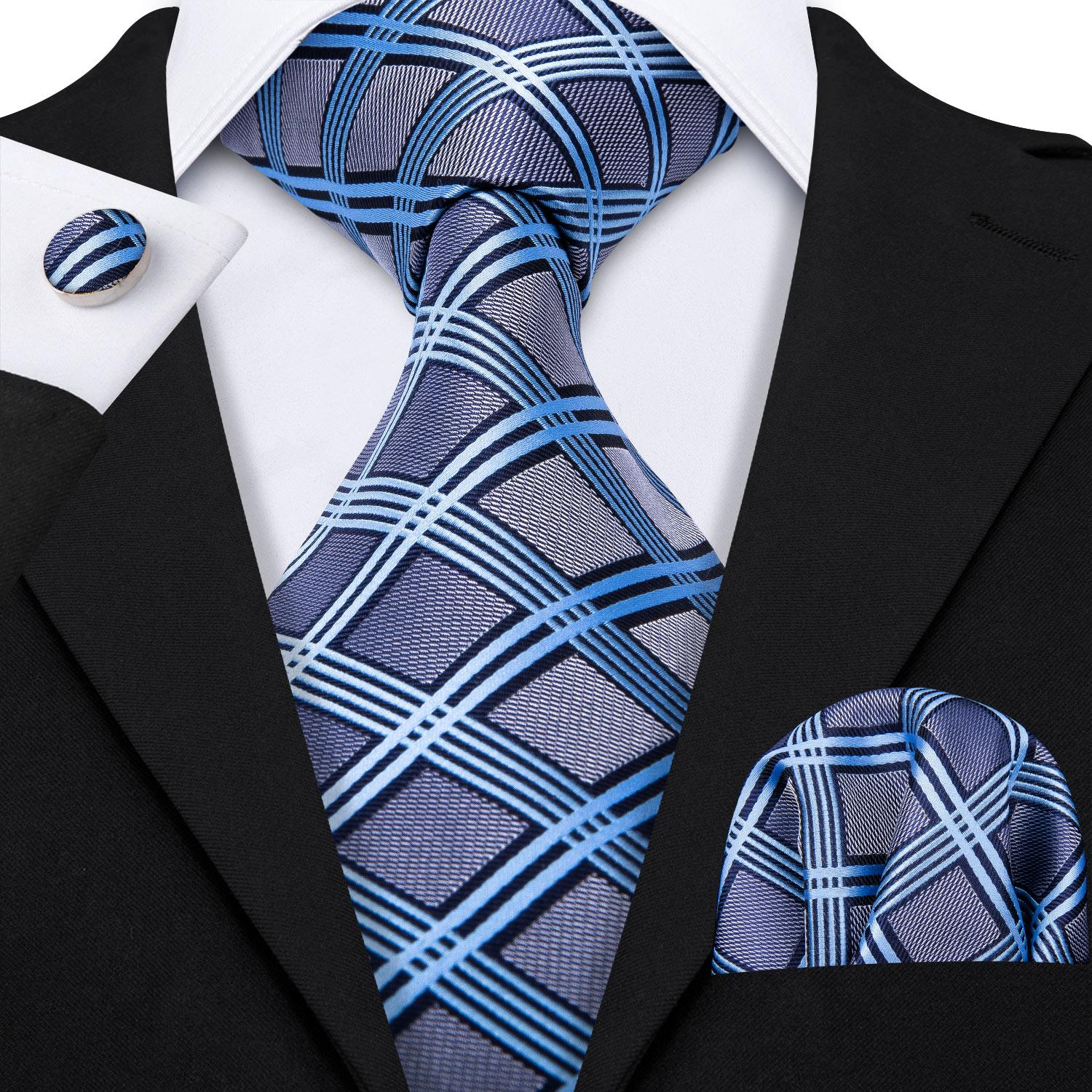 

Чоловіча шовкова краватка Hi-Tie, краватки в клітку з діамантами, атласні суцільні фіолетові, весільний набір для випускної вечірки N-0400