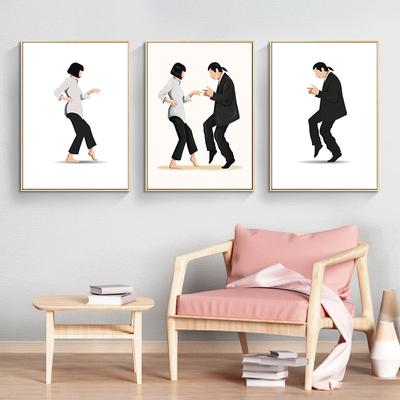 Classic Movie Poster Canvas Painting Abstract Minimalist Dancing Posters and Prints Wall Art Pictures for Living Room Home Decor