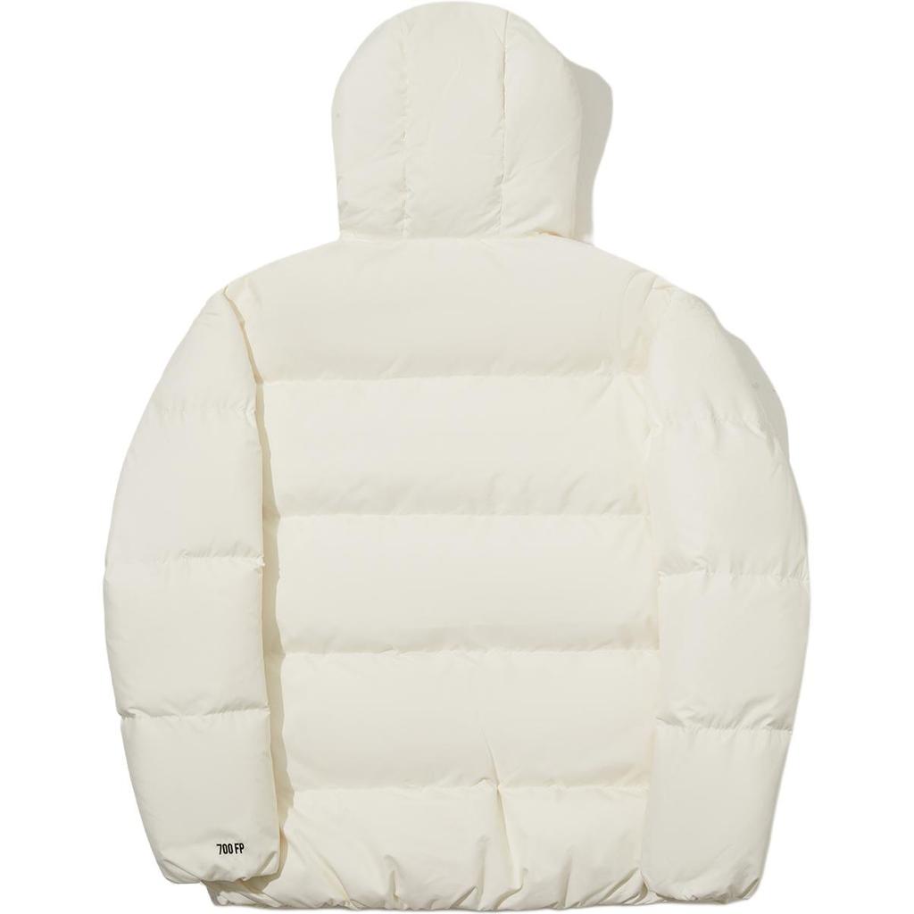 Li Ning Skateboard Series Solid Color Loose Fit Hooded Zipper Long Sleeve Down Jacket Unisex outerwear Off-White AYMU325-4
