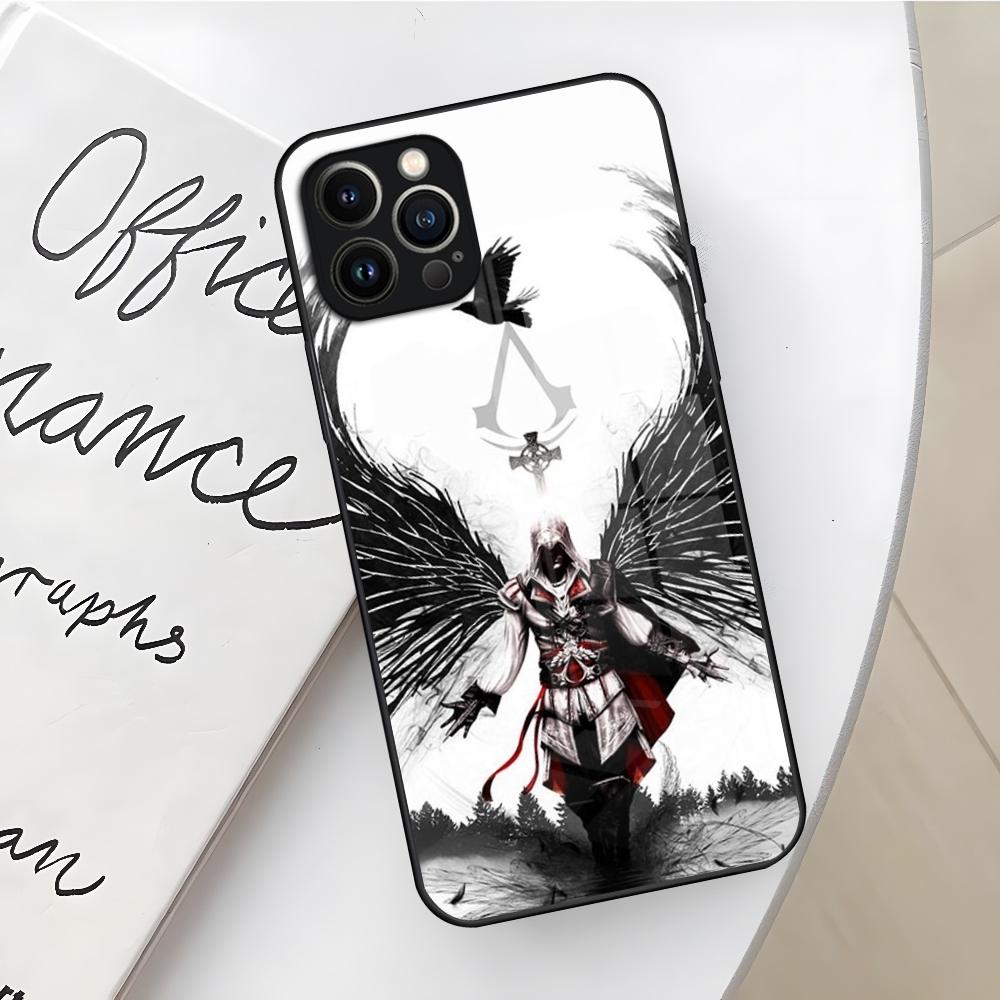 

Чехол для телефона Assassin s Creed Shadows для iPhone 16 15 14 12 11 13 Pro Max Mini X Xr Xs Se 8 Puls стеклянная крышка iPhone14 Pro