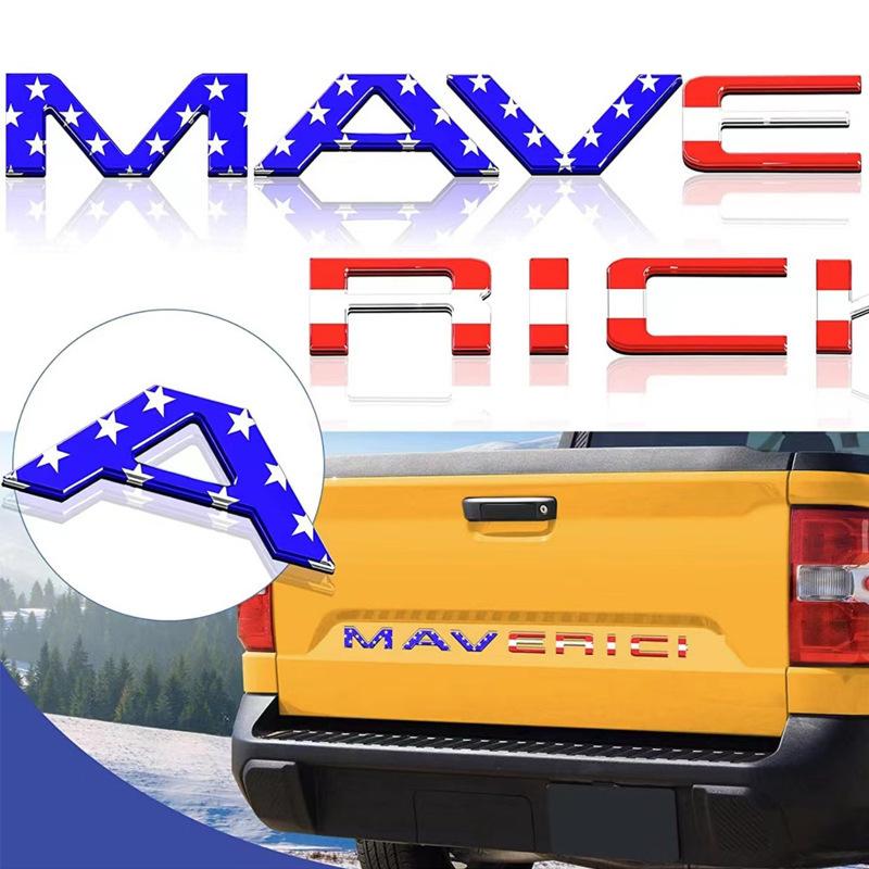 AAANT1 Suitable for Pickup Ford Maverick Tremor Rear Trunk English Letter Sticker Groove Decorative Word Sticker