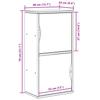 Side Cabinet ODDA White 40x24x79 Cm Solid Pine Wood