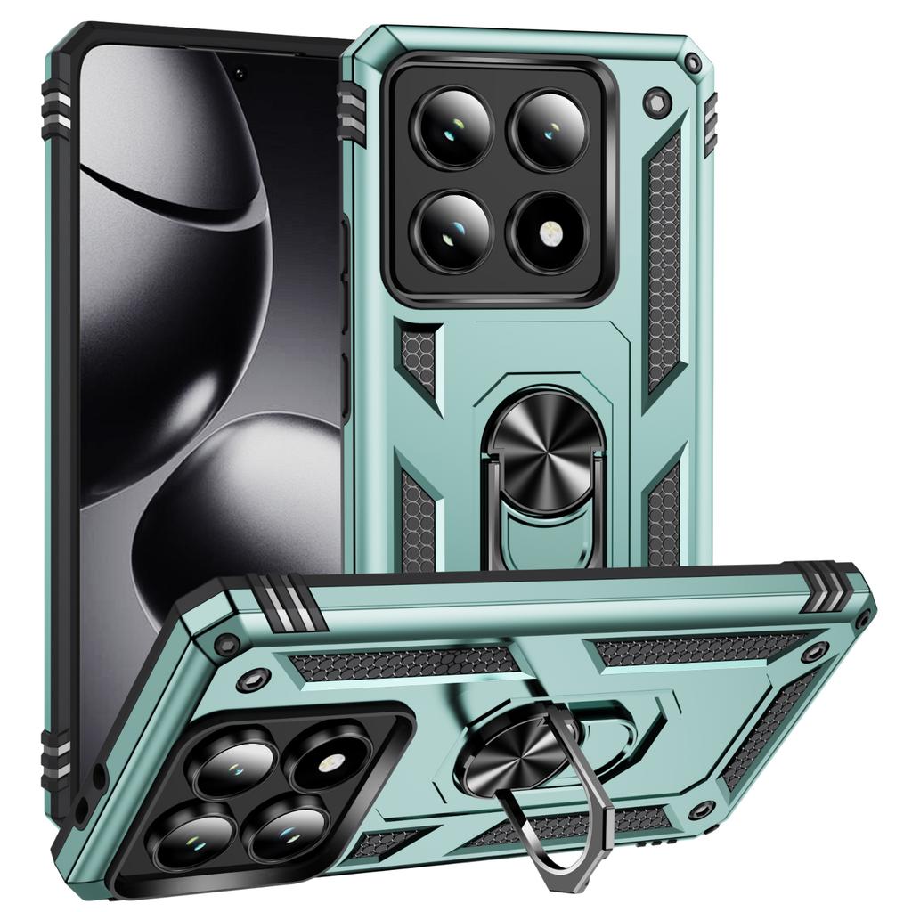 For Xiami Mi 14T Pro Shockproof Folding Armor Case For Xiami Mi 14T Stand Holder Ring Cover