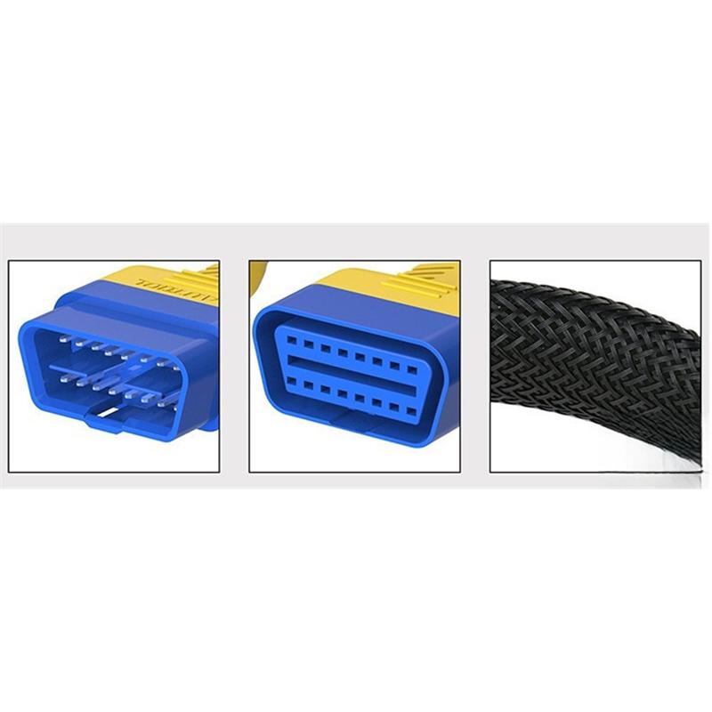OBD II Extension Cable 30Cm 40Cm 16Pin Car OBD Connector Adapter Flexible Gooseneck Obd2 Extension Cord A2