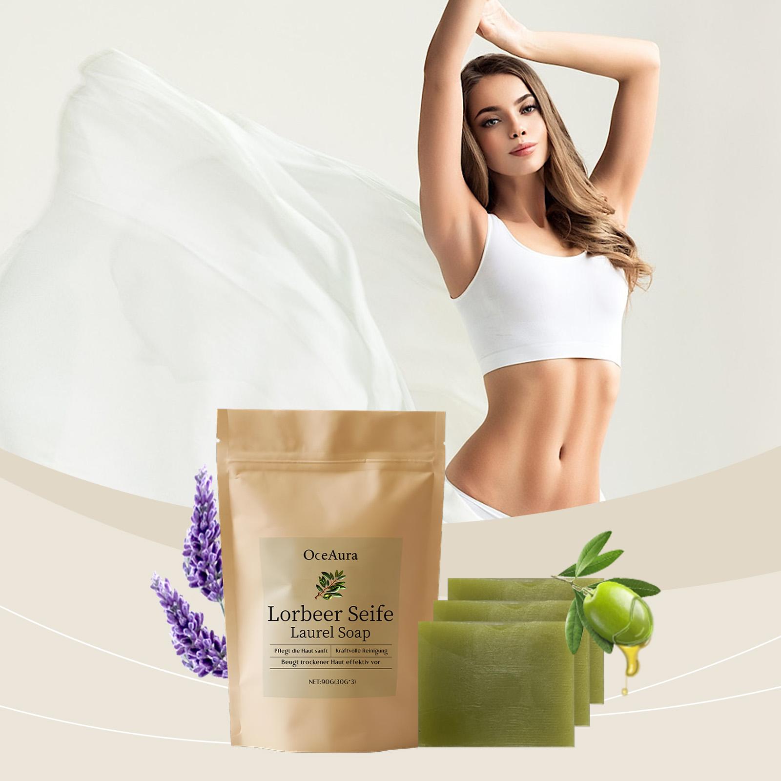 Лавровое масло Очищающее мыло Удаляет акне Сияние кожи Осветляет пигментацию Увлажняющее Освежающее Контроль жирности Осветляющее кожу тела мыло 90g