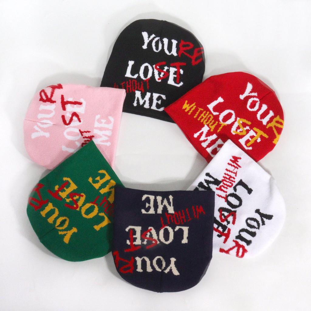 Knit Hat With Alphabet Pattern For Fall Winter Warmth Unisex Street Style