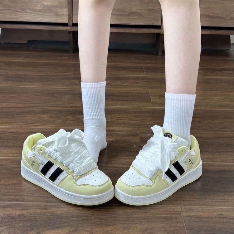 Hong Kong style design bread shoes women ins tide 2024 autumn new Internet celebrity versatile sports and leisure shoes