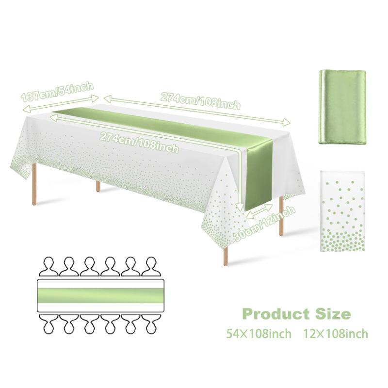 Small Polka Dot Disposable Tablecloth Thickened Waterproof PEVA Tablecloth Home Wedding Birthday Party Decoration Table Cloth