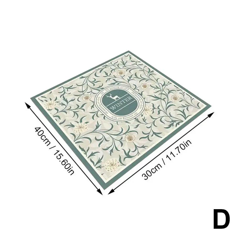 Washing Machine Dust Cover Anti-skid Kitchen Drain Printed Pad Refrigerator Super 40*50/30cm Absorbent Oven Pad Dustproof M J1M3