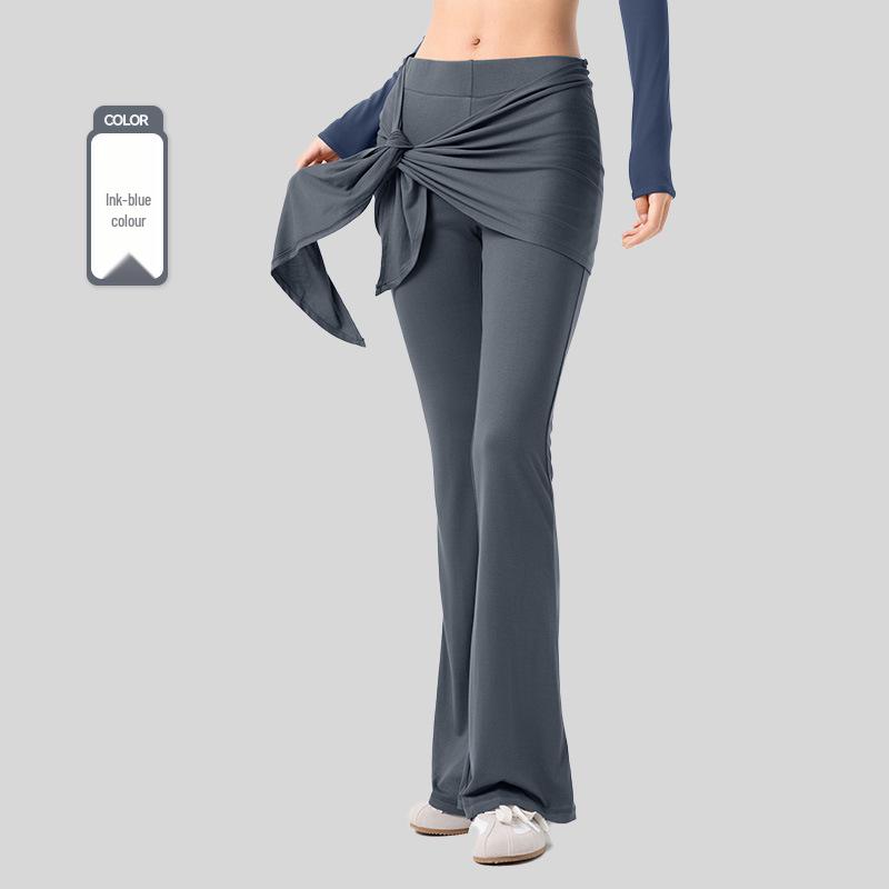 

Women s Anti-Embarrassment Fitness Flare Yoga Pants with Detachable Butt Cover Extra Large темно-синього кольору